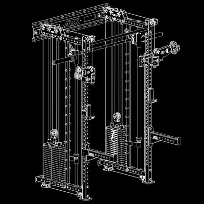 ATX Rack-Zugstation mit Multipresse zur Wandbefestigung