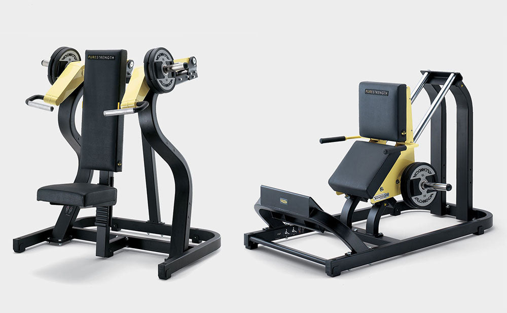 TechnoGym Pure Strength Set, 6 plate-loaded strength training machines, built in 2014, very new used fitness equipment - other equipment on request