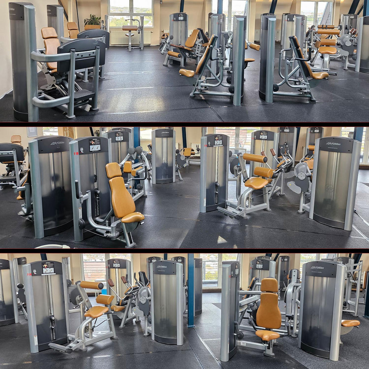 Life Fitness & Hammer Strength - 95 Fitnessgeräte - 105 Stationen, Kraftgeräte, Cardiogeräte, Plate loaded Geräte, Bänke etc - komplettes Fitnessstudio - gebraucht, überholter TOP Zustand