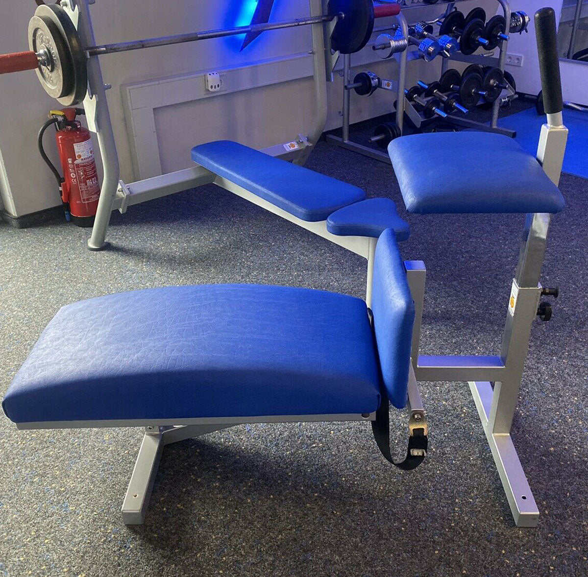 Ergo-Fit Abdominal Bench, Decline/Abdominal Crunch, Blue Upholstery, Used - Refurbished Condition