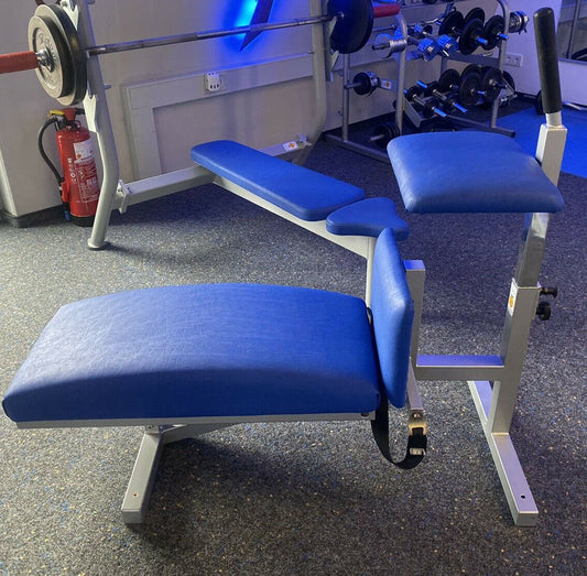 Ergo-Fit Bauchbank, Decline/Abdominal Crunch, Polster Blau, gebrauchter - überholter Zustand