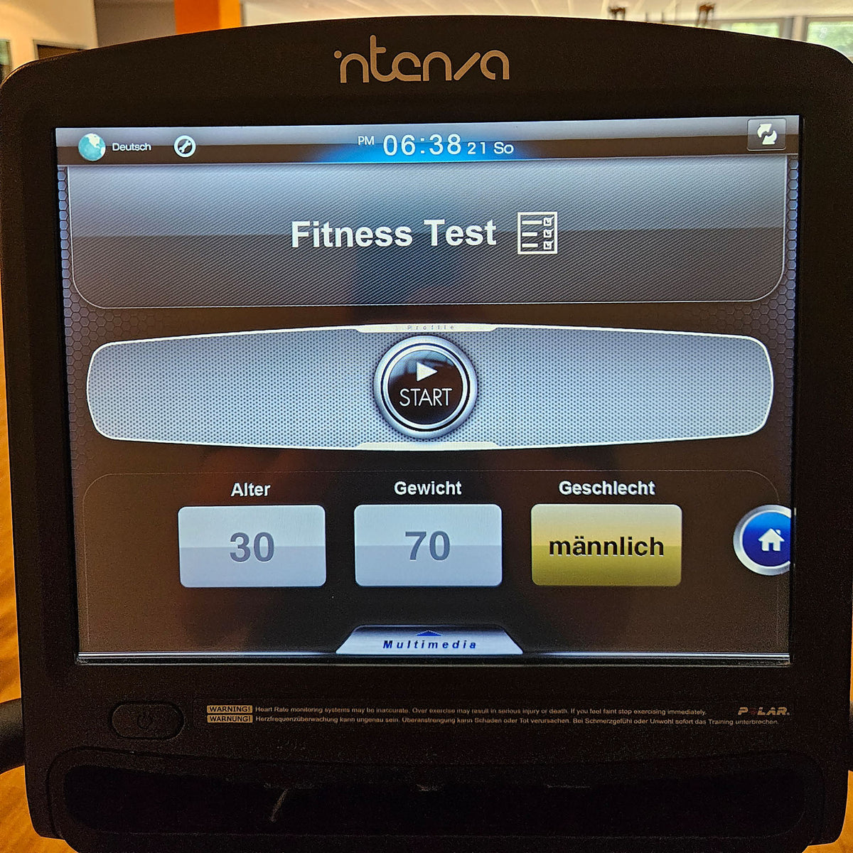 Intenza Recumbent 550 RBe, LiegeErgometer, Touch Display, gebraucht - überholter Zustand