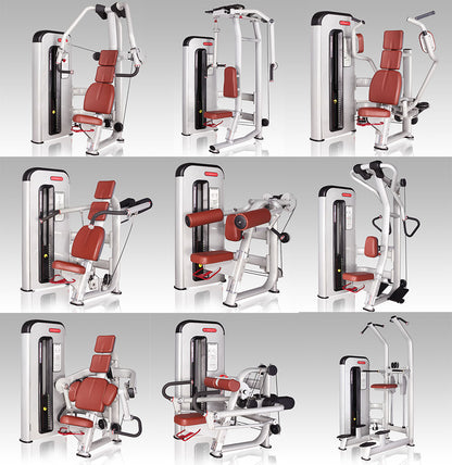Complete gym equipment - equipment park with over 45 strength training machines - Danksport S-Line set with 45 fitness machines &amp; accessories, exhibition equipment comparable to Gym80, Nautilus, Star Trac or TechnoGym