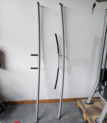 Panatta 5 Station Tower with Cable Crossover - Jungle Machine + Cable Station with Connection Bar - 5 Stack Multi Function Tower, frame color silver, used - tested condition