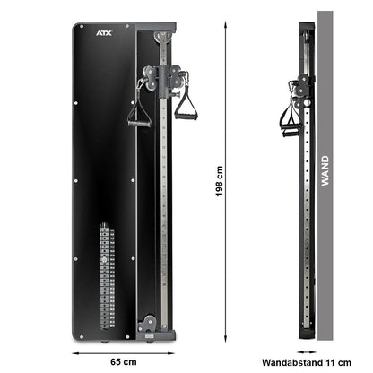 ATX Wandzugstation -Single- mit 60 kg Steckgewichten