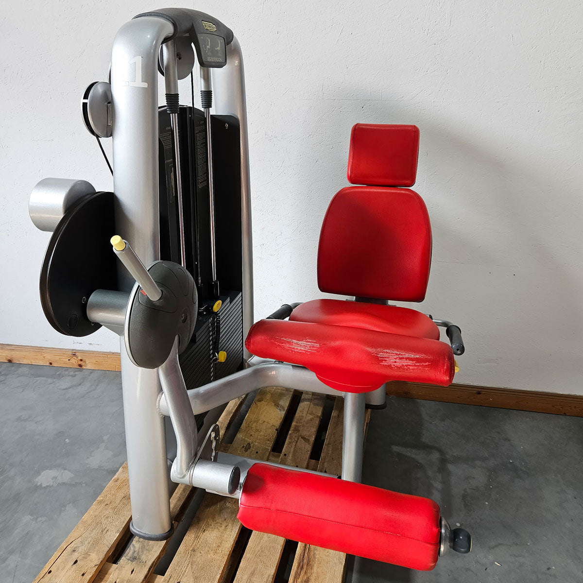 TechnoGym 18 Kraftgeräte im Set, Selection Line, Strength Machines with Stack Weight, Polster Rot, gebraucht - überholter Zustand