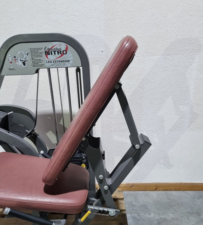 Nautilus Nitro Beinstrecker und Beinbeuger sitzend, 2 Geräte im Set, Leg Curl and Leg Extension seated, Rahmenfarbe Anthrazit, gebraucht - überholter Zustand