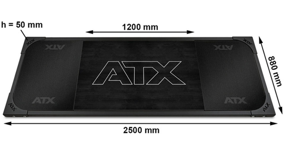 ATX Deadlift Platform mit ATX Outline-Logo - Schwarz