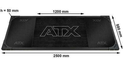 ATX Deadlift Platform mit ATX Outline-Logo - Schwarz
