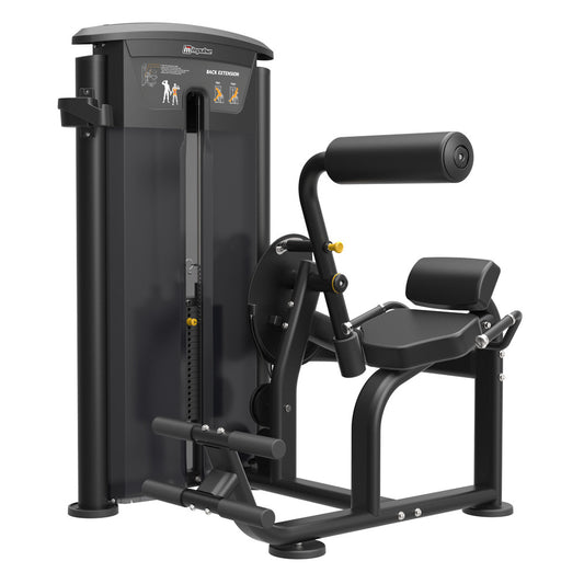 Impulse Fitness Back Extension, Hyperextension, IT9532, Back Extension, 90kg Weight Stack, Black Edition