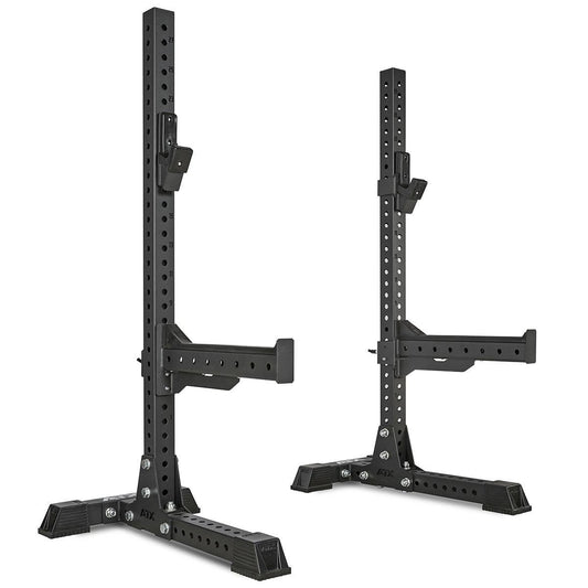 ATX Free Stands - solid freestanding dumbbell rack including J-hooks and safety spotter arms