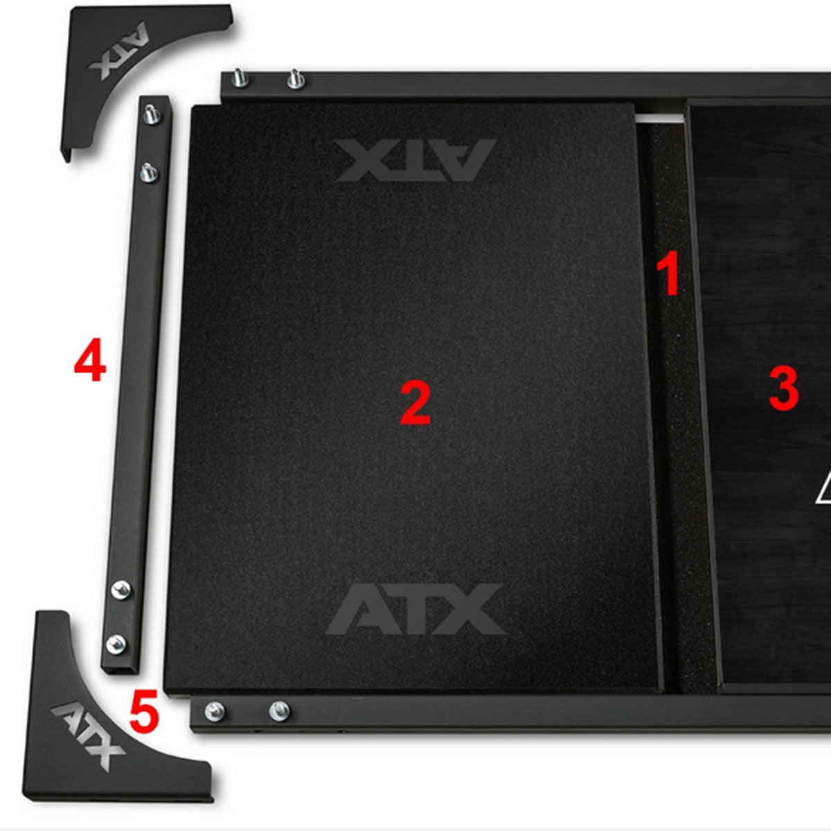 ATX Deadlift Platform mit ATX Outline-Logo - Schwarz