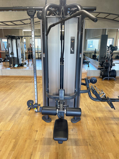 Cybex 8 Stationenturm PWR Play, 8 Stack Multi Station, baugleich Life Fitness MJ Tower, große Gewichtsblöcke, Rahmenfarbe Anthrazit, gebraucht - überholter Zustand