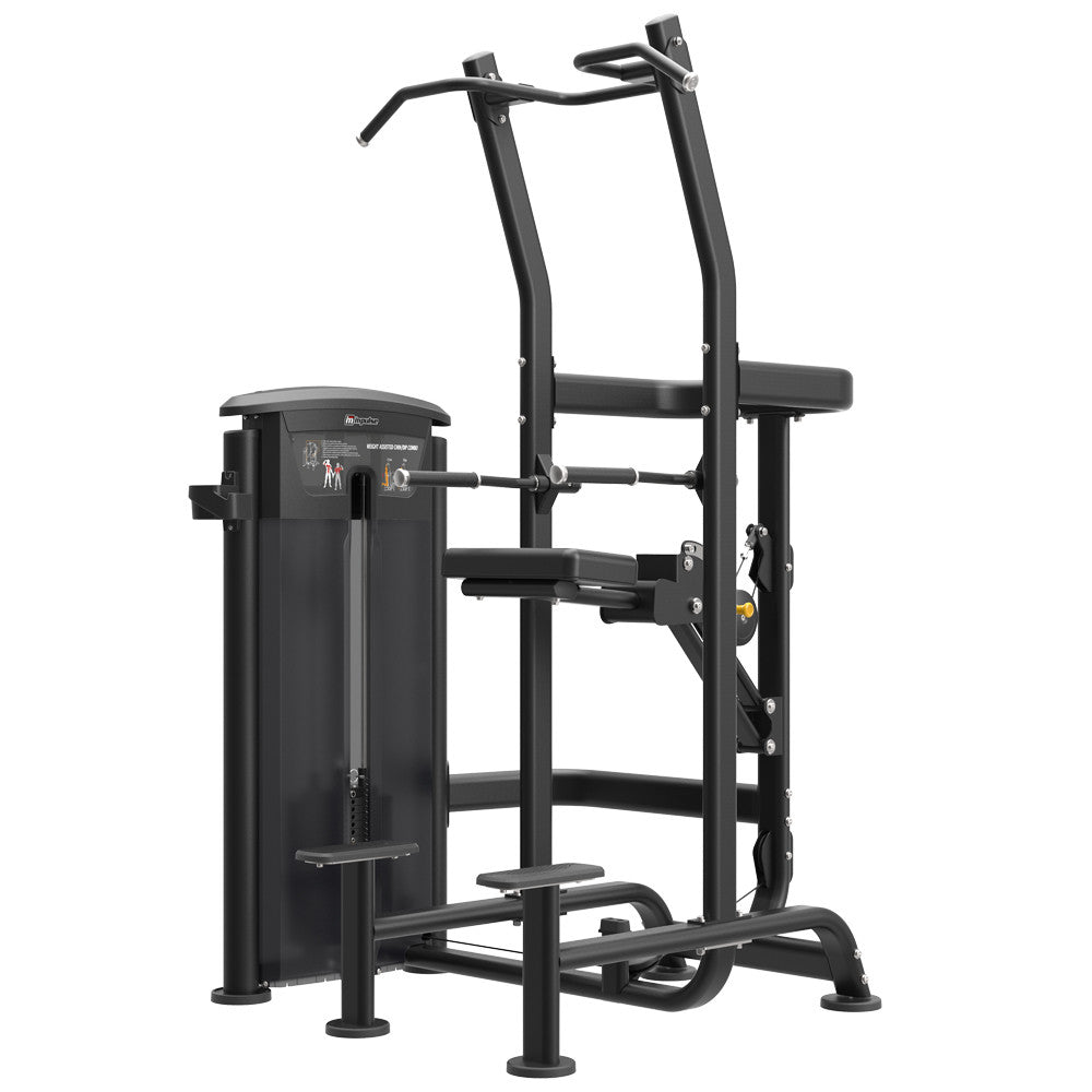 Impulse Fitness Assisted Chin/Dip Combo, IT9520, Chin/Dip Combo, 90kg Weight Stack, Black Edition
