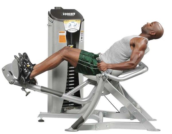 Hoist Roc-IT Low Back RS1204, Lower Back, Back Extension Machine, Roc IT Selectorized Series with plug-in weights, predecessor of the RS-2204, frame color silver, used - refurbished condition
