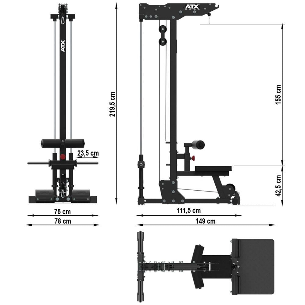 ATX Lat Pulldown Machine LPL-700 - Plate Load