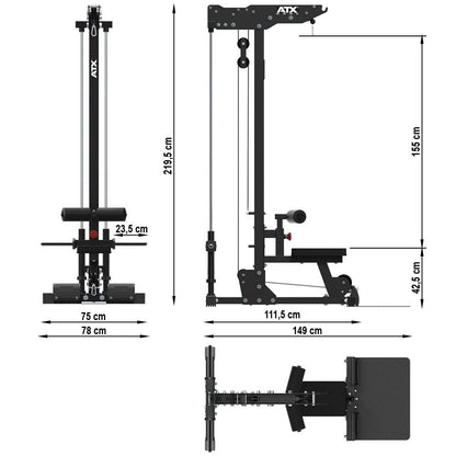 ATX Lat Pulldown Machine LPL-700 - Plate Load