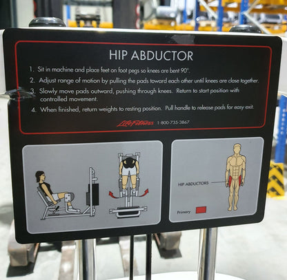 Life Fitness Adduktoren - Abduktorenmaschinen, Hip Abductor and Adductor, 2 Geräte im Set, Rahmen Weiß, Polster Schwarz, gebraucht - überholter Zustand