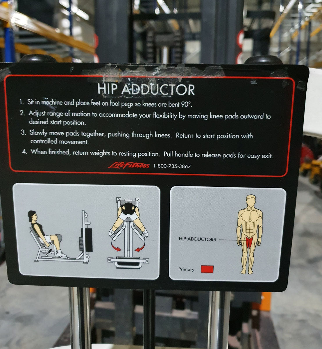 Life Fitness Adduktoren - Abduktorenmaschinen, Hip Abductor and Adductor, 2 Geräte im Set, Rahmen Weiß, Polster Schwarz, gebraucht - überholter Zustand