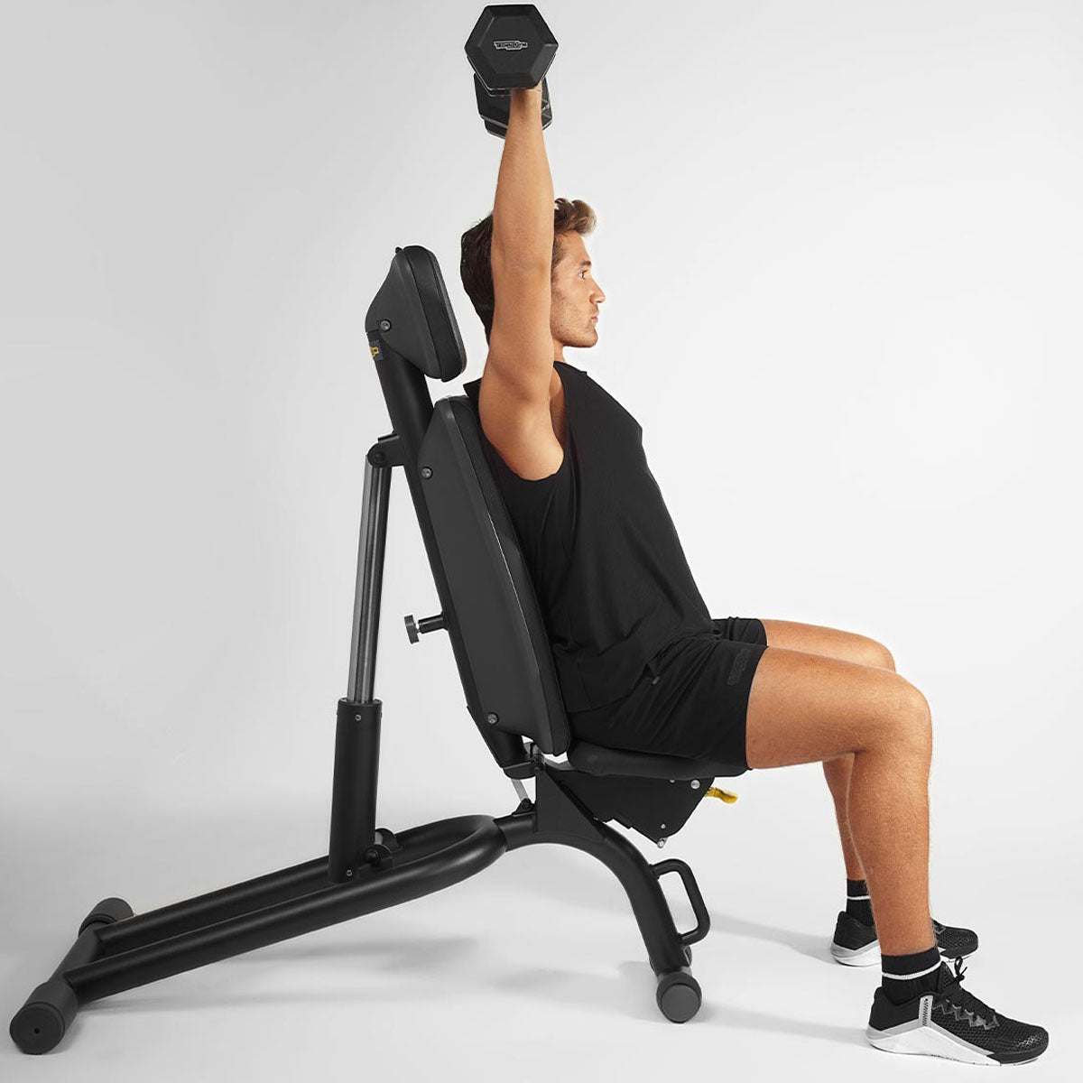 Technogym verstellbare Hantelbank ohne Ablagen, Multibank, Universalbank, Adjustable Bench, Rahmenfarbe Schwarz, gebraucht - überholter Zustand