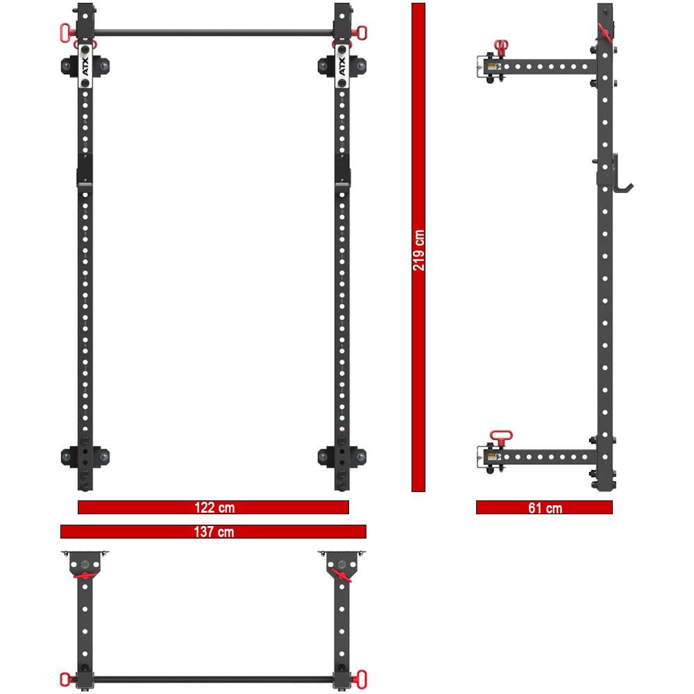 ATX Fold Back Rack - Half Rack 750 - Foldable