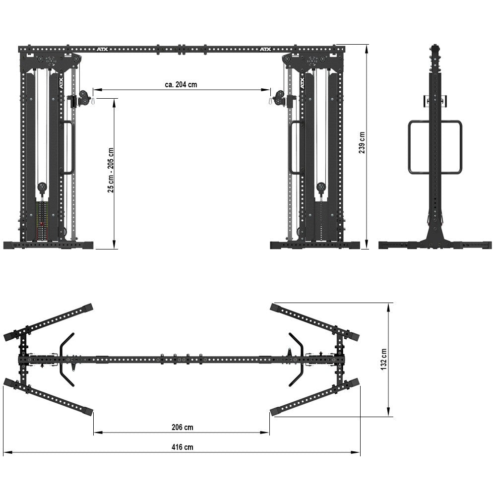ATX Cable Crossover / Kabelzugstation - 2 x 90 kg 800 Series