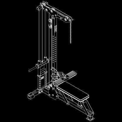 ATX Lat Pulldown and Seated Row for Plate Weights