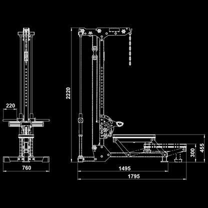ATX Lat Pulldown and Seated Row for Plate Weights