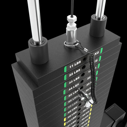 ATX Lat Pulldown and Seated Row LMSW-700 - 115 kg Selectorized Weight Stack