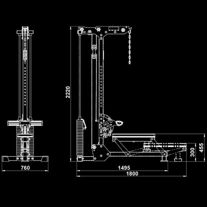 ATX Lat Pulldown and Seated Row LMSW-700 - 115 kg Selectorized Weight Stack
