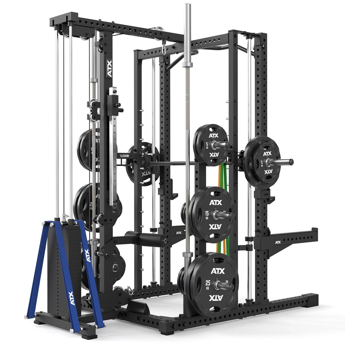 ATX Multipresse-Rack MPX-780 Komplettstation mit Latzugstation - 125 kg Steckgewichte
