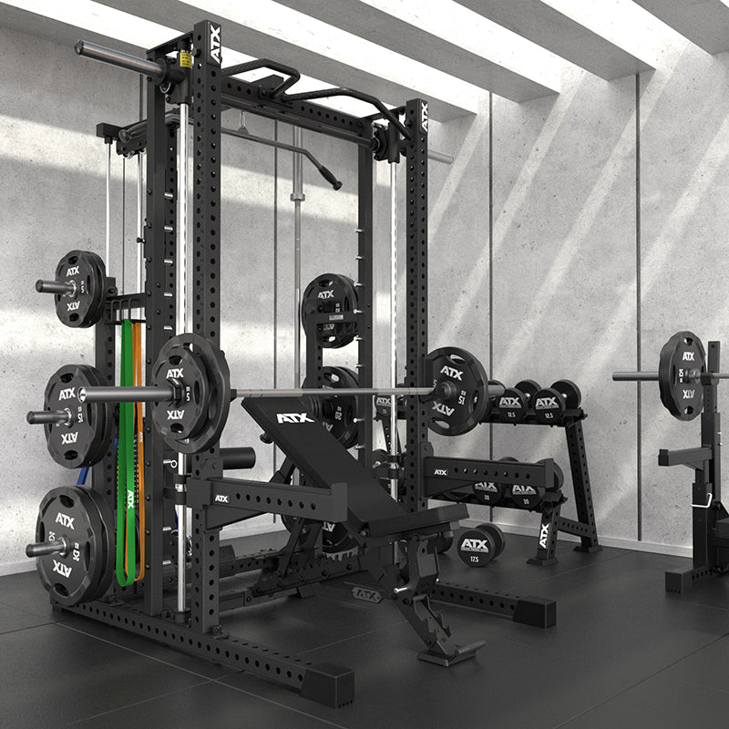 ATX Multipresse-Rack MPX-780 Komplettstation mit Latzugstation - 125 kg Steckgewichte