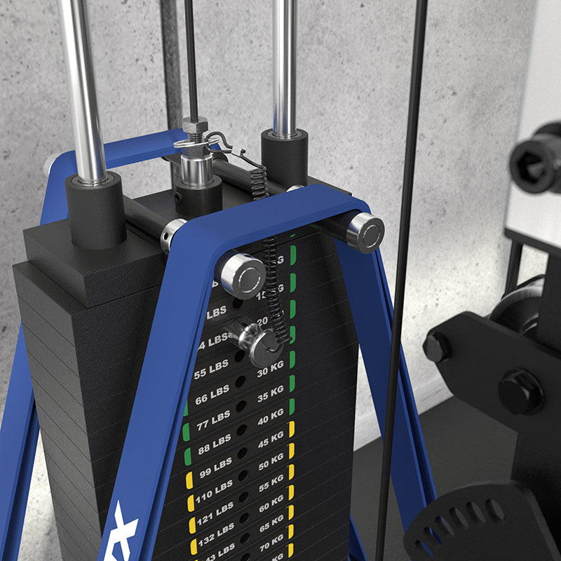 ATX Multipresse-Rack MPX-780 Komplettstation mit Latzugstation - 125 kg Steckgewichte