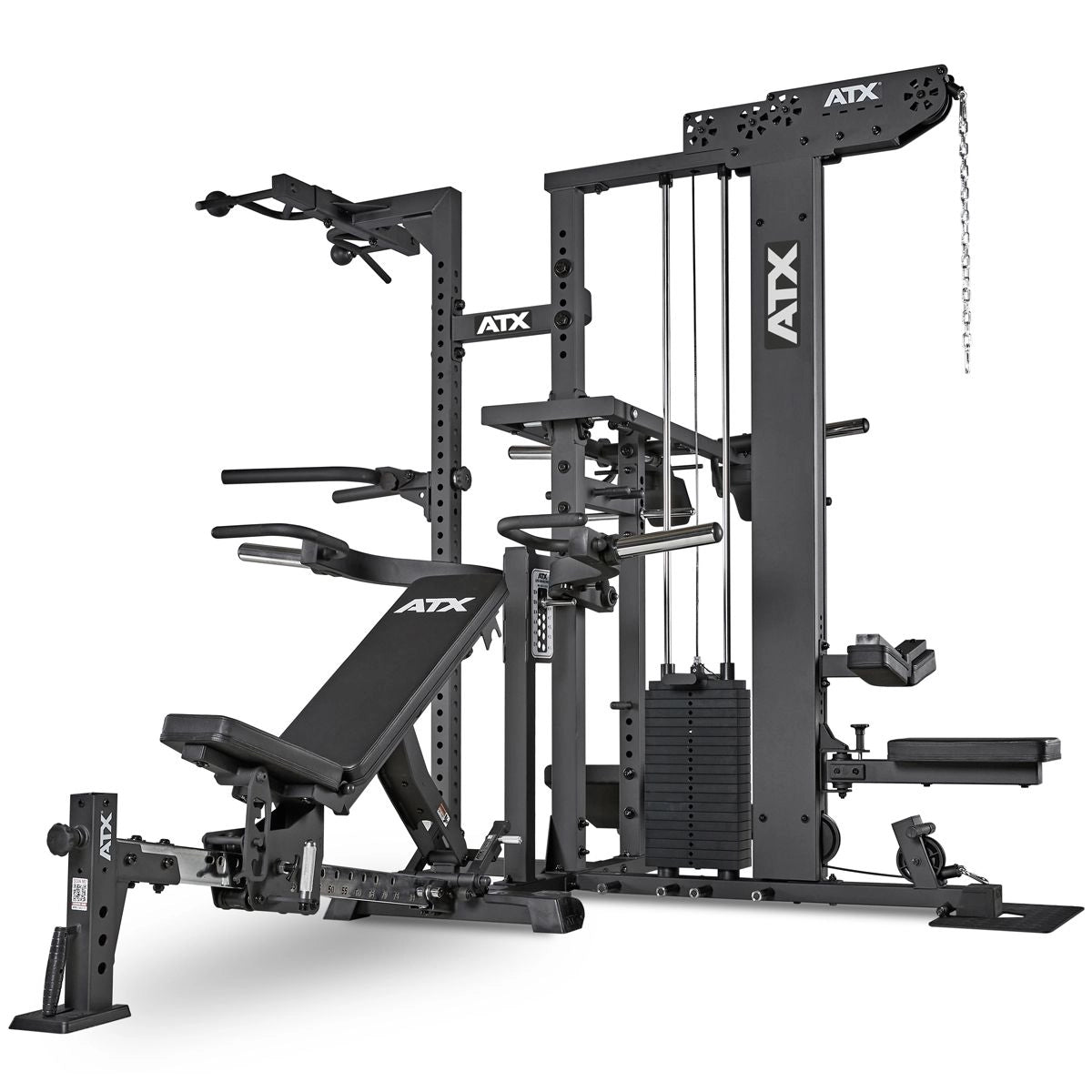 ATX Multiplex Workout Station - Multi Gym - Inklusive 107,5kg Gummi  Hantelscheiben - Vorteilspaket