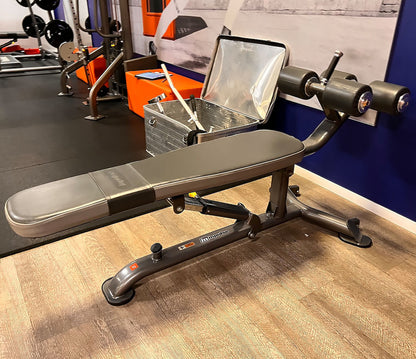 Impulse Fitness Bauchbank verstellbar, Adjustable Decline Abdominal Crunch, Rahmenfarbe Grau-Anthrazit, gebraucht - überholter Zustand