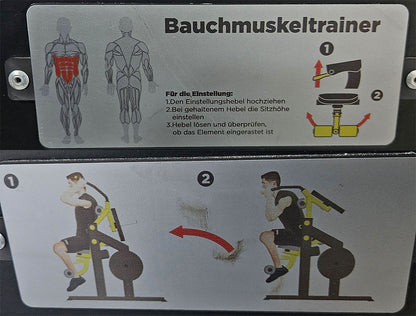 Master Sport Plate loaded Set, 14 Kraftgeräte, Farbe Schwarz/Anthrazit und Gelb, gebraucht - geprüfter Zustand