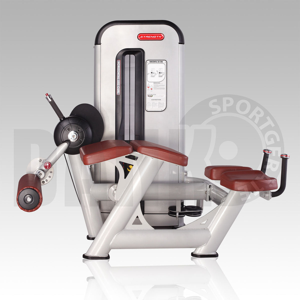 Danksport S-Line strength training equipment, equipment park with approximately 22 fitness machines and accessories, color silver, upholstery brown - New equipment / exhibition equipment