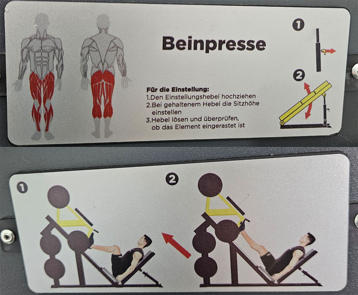 Master Sport Plate loaded Set, 14 Kraftgeräte, Farbe Schwarz/Anthrazit und Gelb, gebraucht - geprüfter Zustand