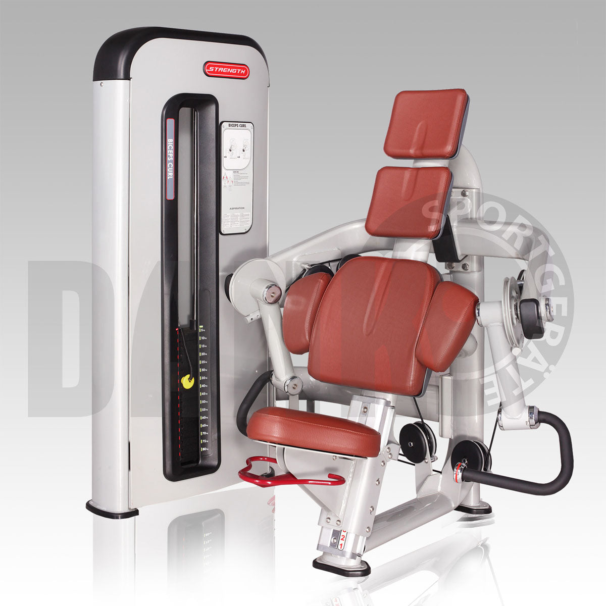 Aehnlich Star Trac, TechnoGym oder Gym80 - Danksport S-Line Gerätepark - 30 Kraftgeräte & Zubehör, Neue Geräte, Farbe Silber, Polster Braun