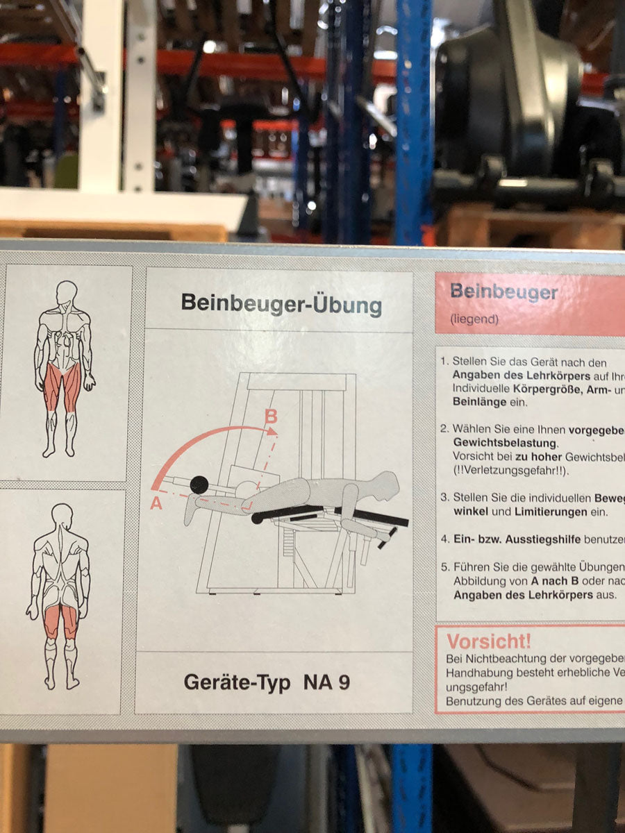 Kaphingst Beinstrecker Beinbeuger KOMBIgerät, sitzend-liegend verstellbar, MPG, Farbe Weiß, gebraucht - überholter Zustand