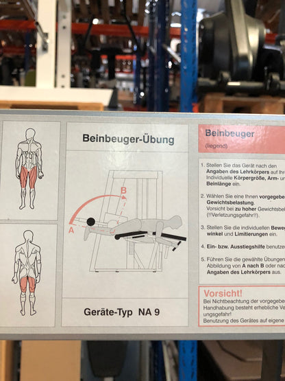 Kaphingst Beinstrecker Beinbeuger KOMBIgerät, sitzend-liegend verstellbar, MPG, Farbe Weiß, gebraucht - überholter Zustand