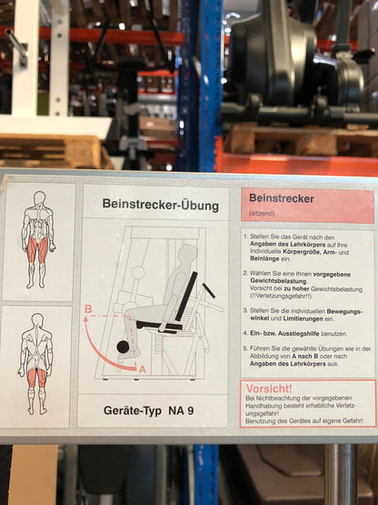 Kaphingst Beinstrecker Beinbeuger KOMBIgerät, sitzend-liegend verstellbar, MPG, Farbe Weiß, gebraucht - überholter Zustand