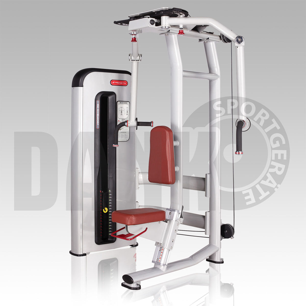 Aehnlich Star Trac, TechnoGym oder Gym80 - Danksport S-Line Gerätepark - 30 Kraftgeräte & Zubehör, Neue Geräte, Farbe Silber, Polster Braun
