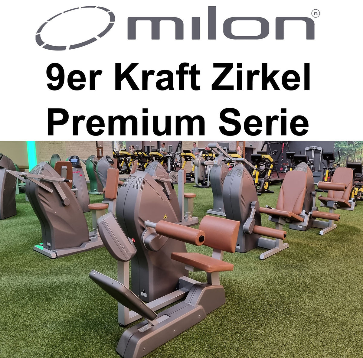 Milon 9er PREMIUM Kraft Zirkel, Baujahr 2017, Gehäuse in Anthrazit Stone, Polster Braun, inkl. LED Ampel, Top Zustand, gebraucht - überholt und Neuwertig