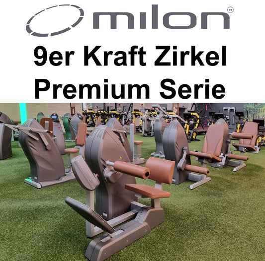 Milon 9er PREMIUM Kraft Zirkel, Baujahr 2017, Gehäuse in Anthrazit Stone, Polster Braun, inkl. LED Ampel, Top Zustand, gebraucht - überholt und Neuwertig