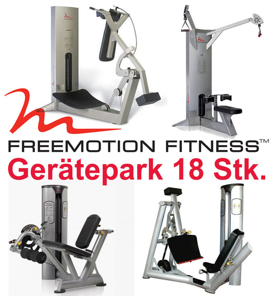 FreeMotion Set 18 Kraftgeräte, Epic Serie und Genesis Cable Motion, 1A Biomechanik, Ähnlich Hoist, gebraucht - überholter Zustand