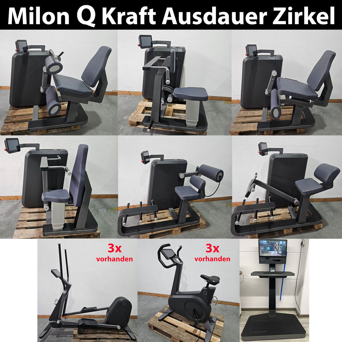 Milon Q Kraft-Ausdauer Zirkel mit 12 Geräten, Baujahr 2019, inkl. Milonizer, inkl. Lieferung, gebraucht, überholt und Neuwertig - Top Zustand