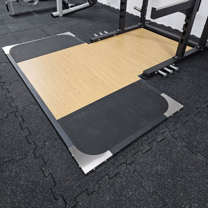 Abwurfplattform aus Holz und Gummi für DankSport Half Rack - NEU