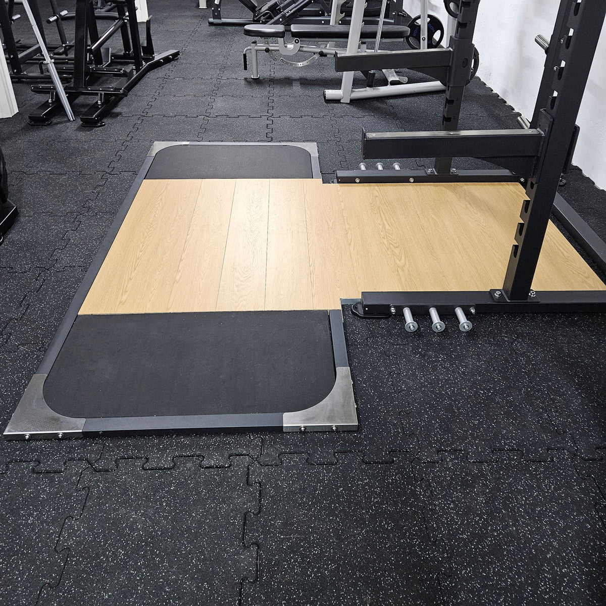 Abwurfplattform aus Holz und Gummi für DankSport Half Rack - NEU