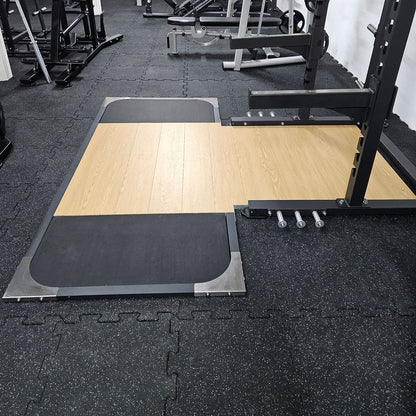 Abwurfplattform aus Holz und Gummi für DankSport Half Rack - NEU